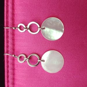 Lia Sophia  Frosted Genuine Mother-of-pearl Earrings, NWOT